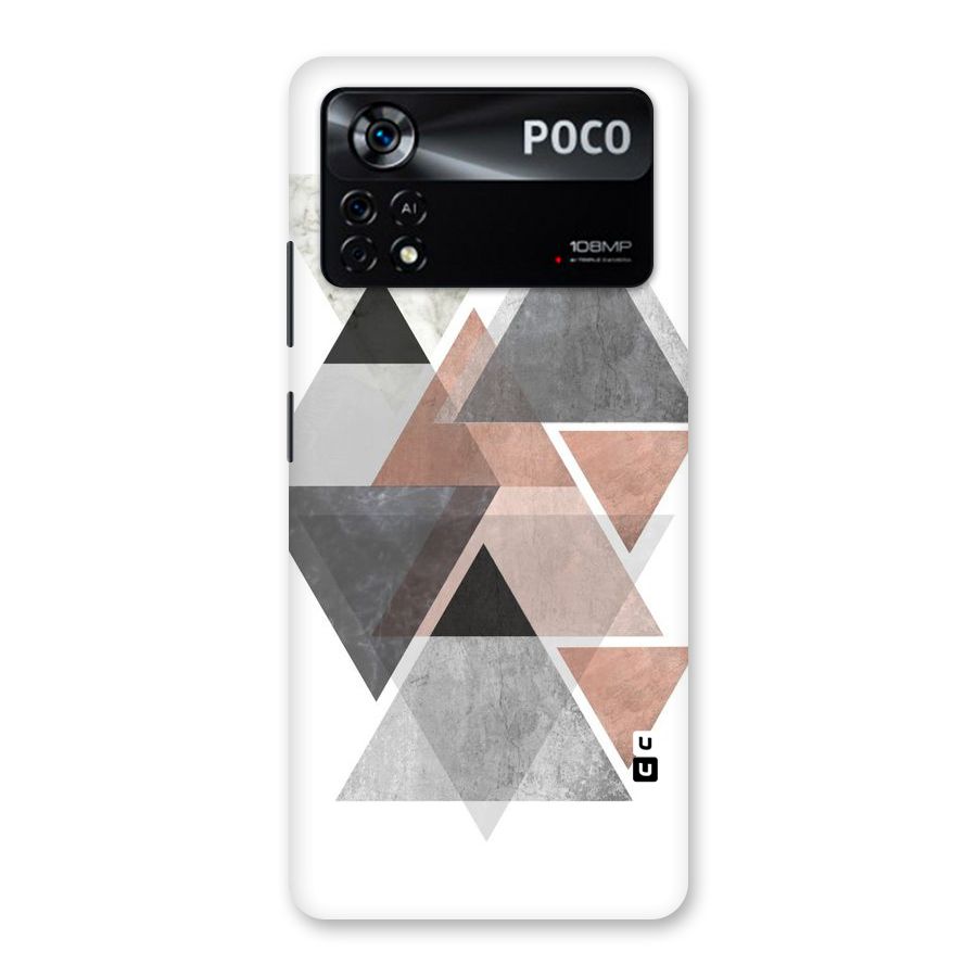Abstract Diamond Pink Design Back Case for Poco X4 Pro 5G