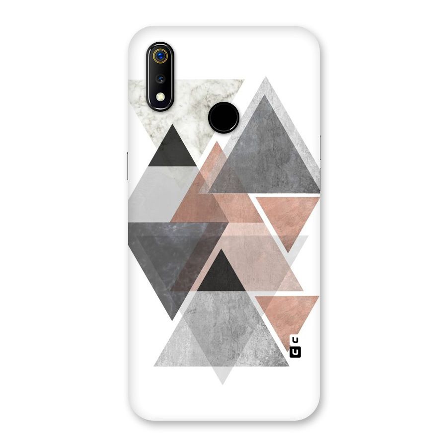 Abstract Diamond Pink Design Back Case for Realme 3