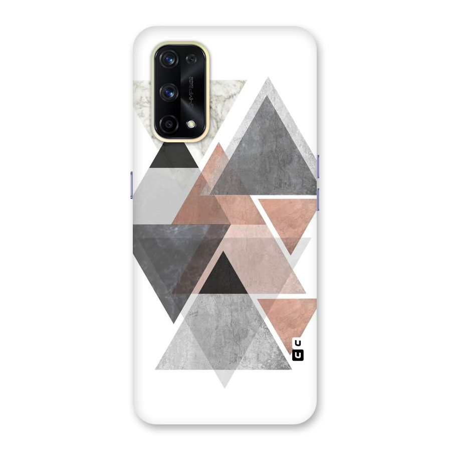 Abstract Diamond Pink Design Glass Back Case for Realme X7 Pro
