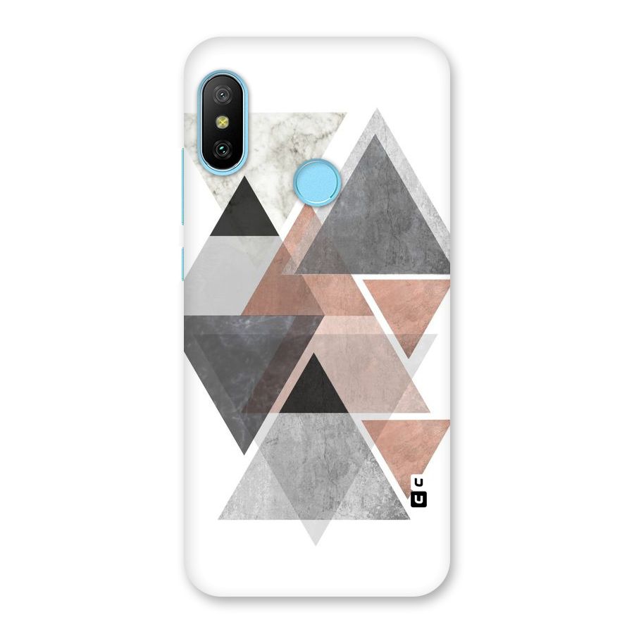 Abstract Diamond Pink Design Back Case for Redmi 6 Pro