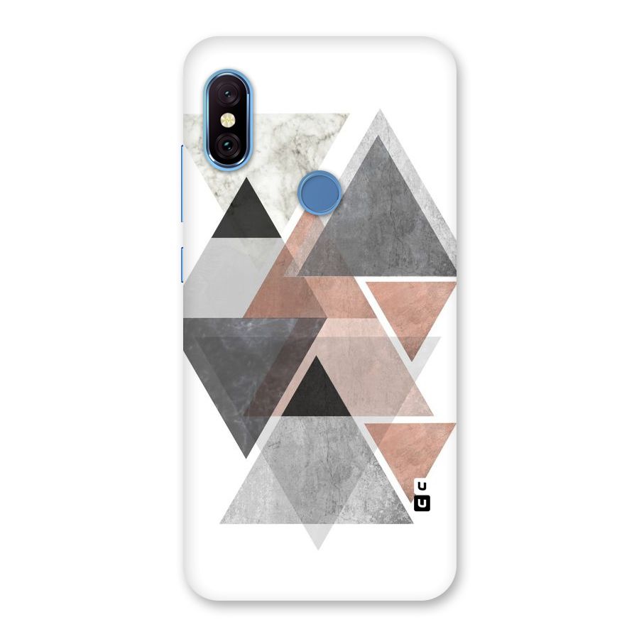 Abstract Diamond Pink Design Back Case for Redmi Note 6 Pro