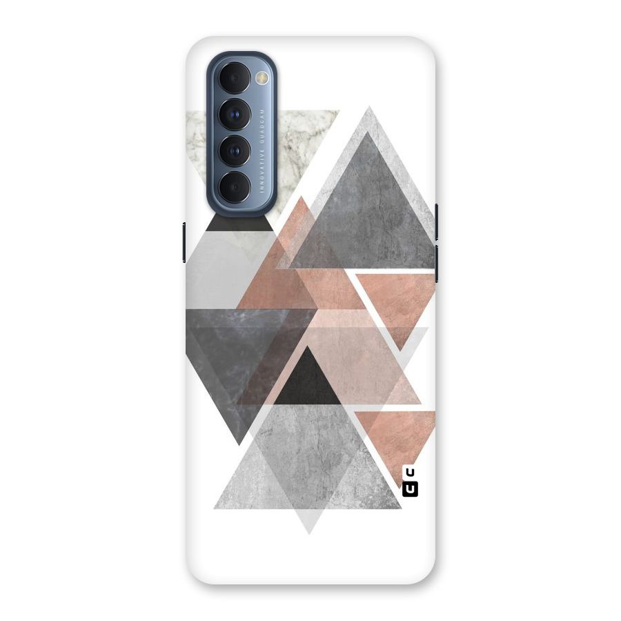 Abstract Diamond Pink Design Back Case for Reno4 Pro