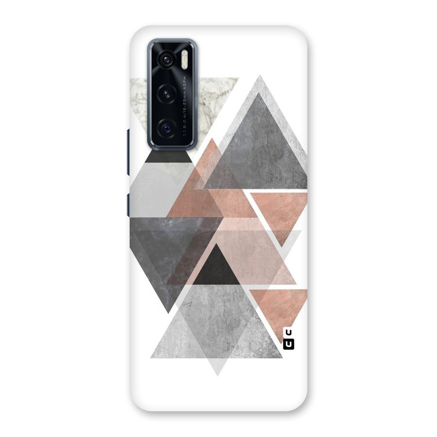 Abstract Diamond Pink Design Back Case for Vivo V20 SE