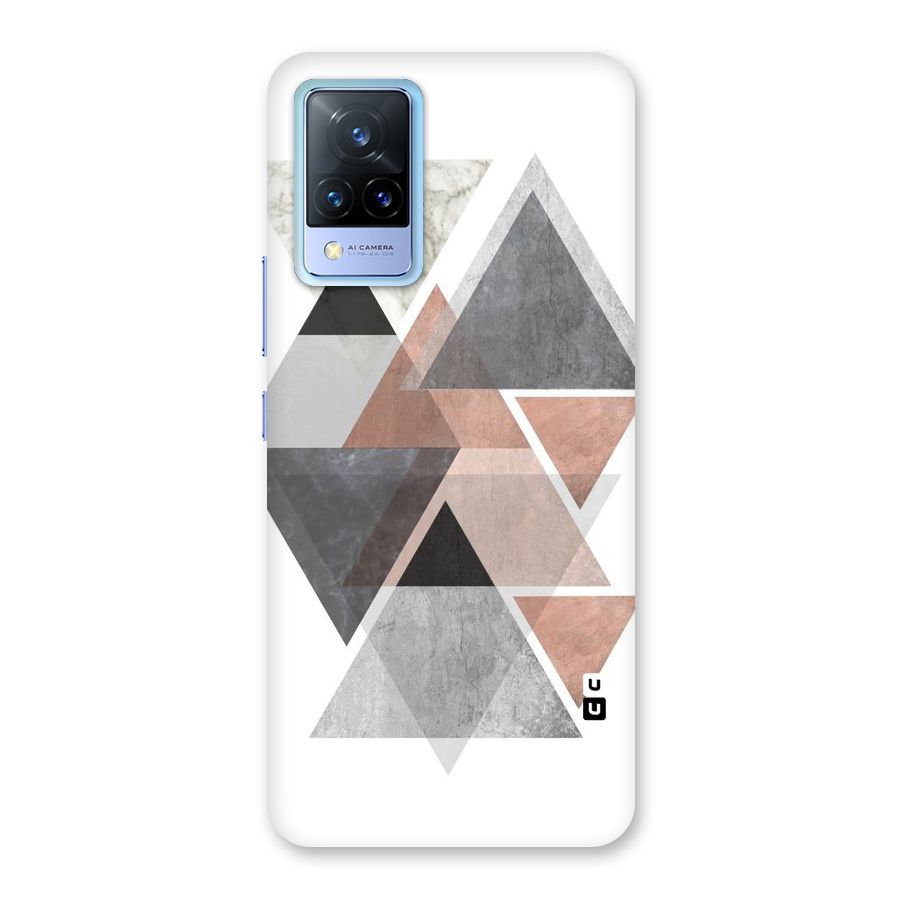 Abstract Diamond Pink Design Back Case for Vivo V21 5G