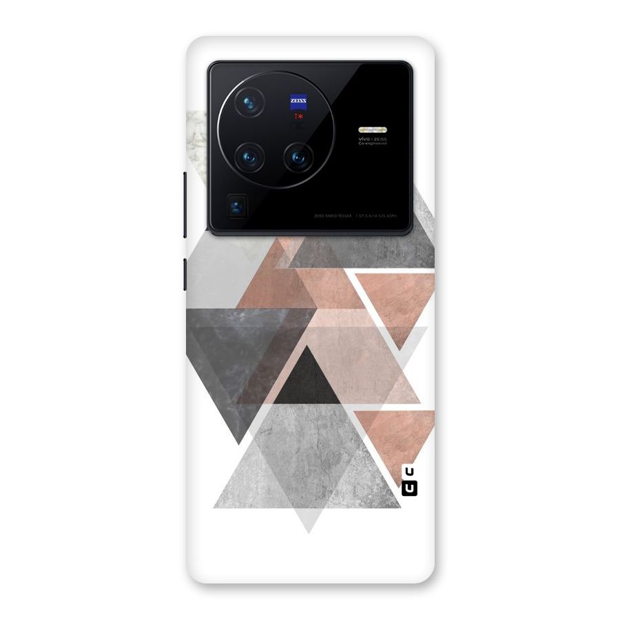 Abstract Diamond Pink Design Back Case for Vivo X80 Pro