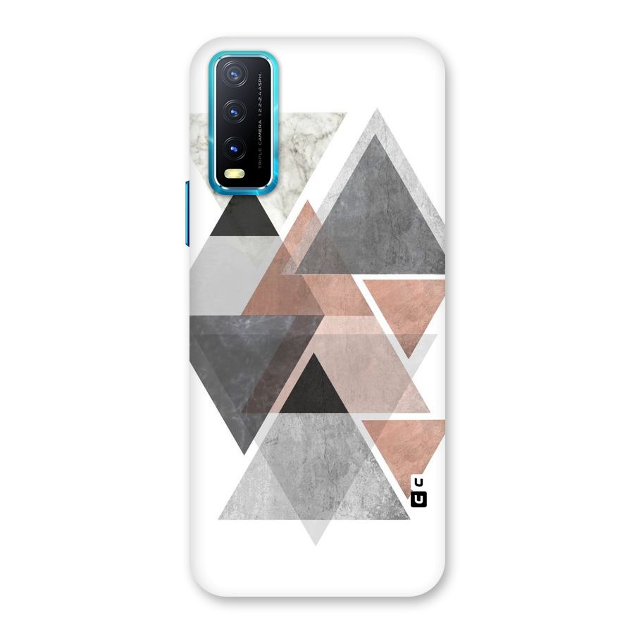 Abstract Diamond Pink Design Back Case for Vivo Y20A
