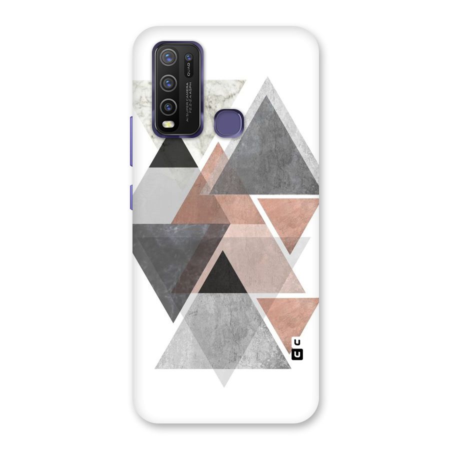 Abstract Diamond Pink Design Back Case for Vivo Y30