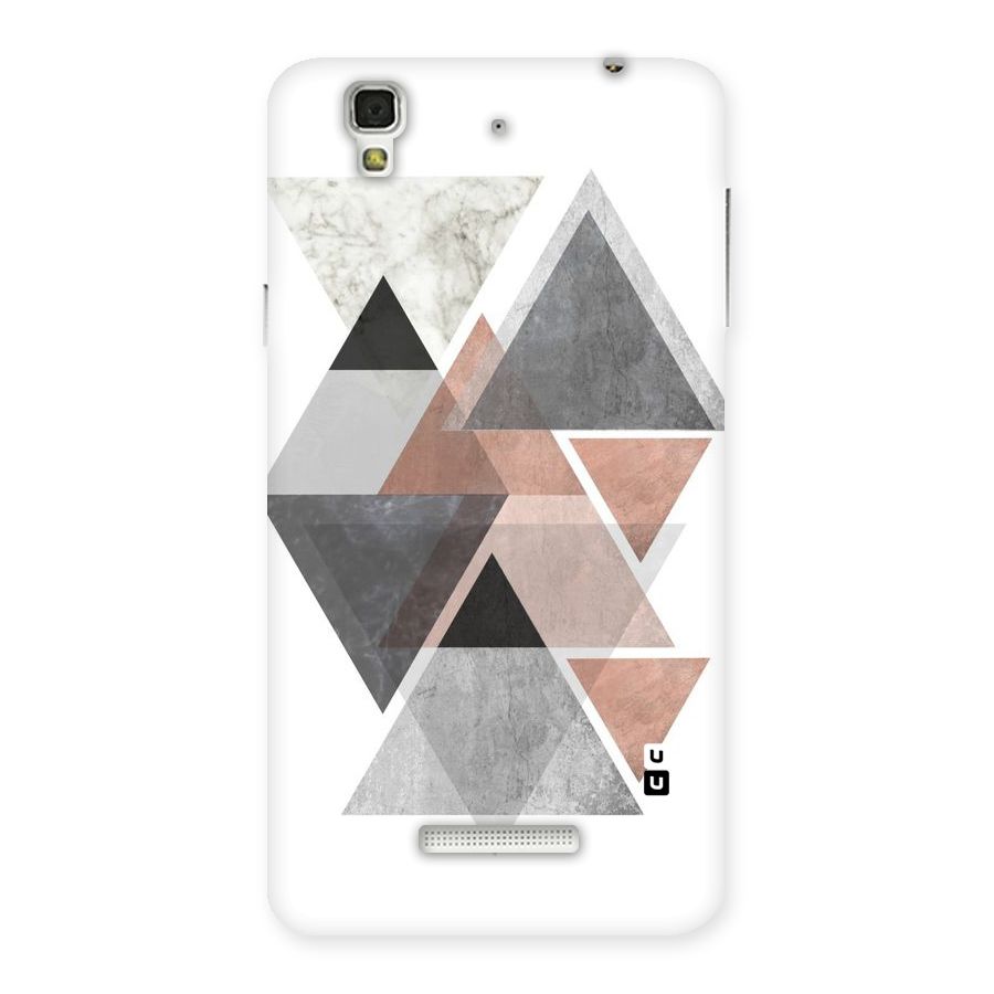 Abstract Diamond Pink Design Back Case for Yu Yureka