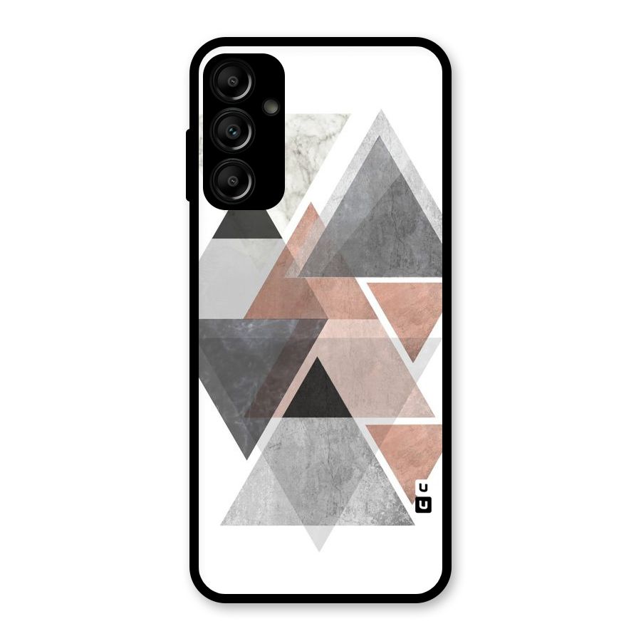 Abstract Diamond Pink Design Glass Back Case for Galaxy A14 5G