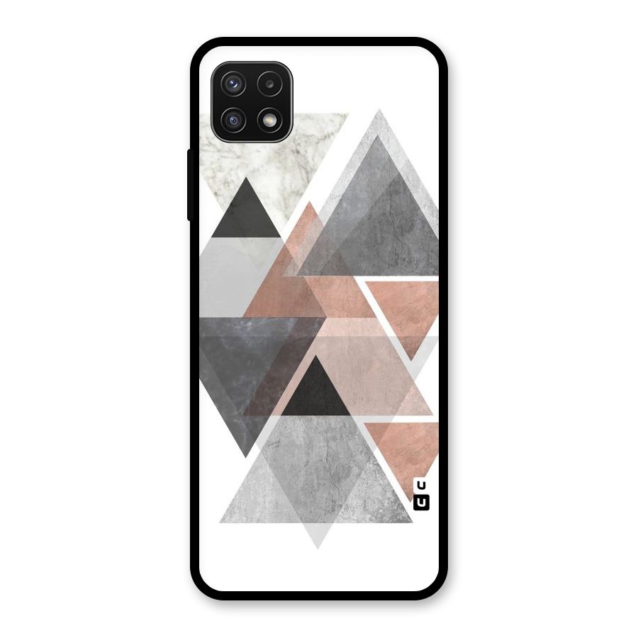 Abstract Diamond Pink Design Glass Back Case for Galaxy A22 5G