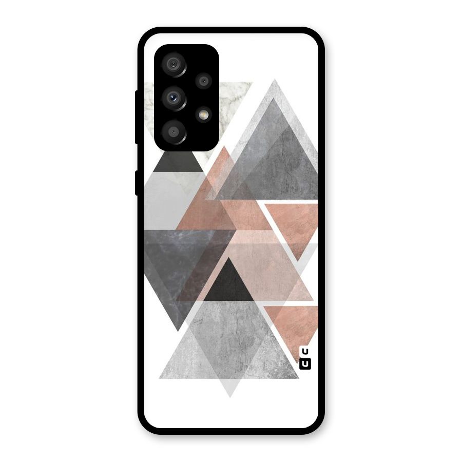 Abstract Diamond Pink Design Glass Back Case for Galaxy A32