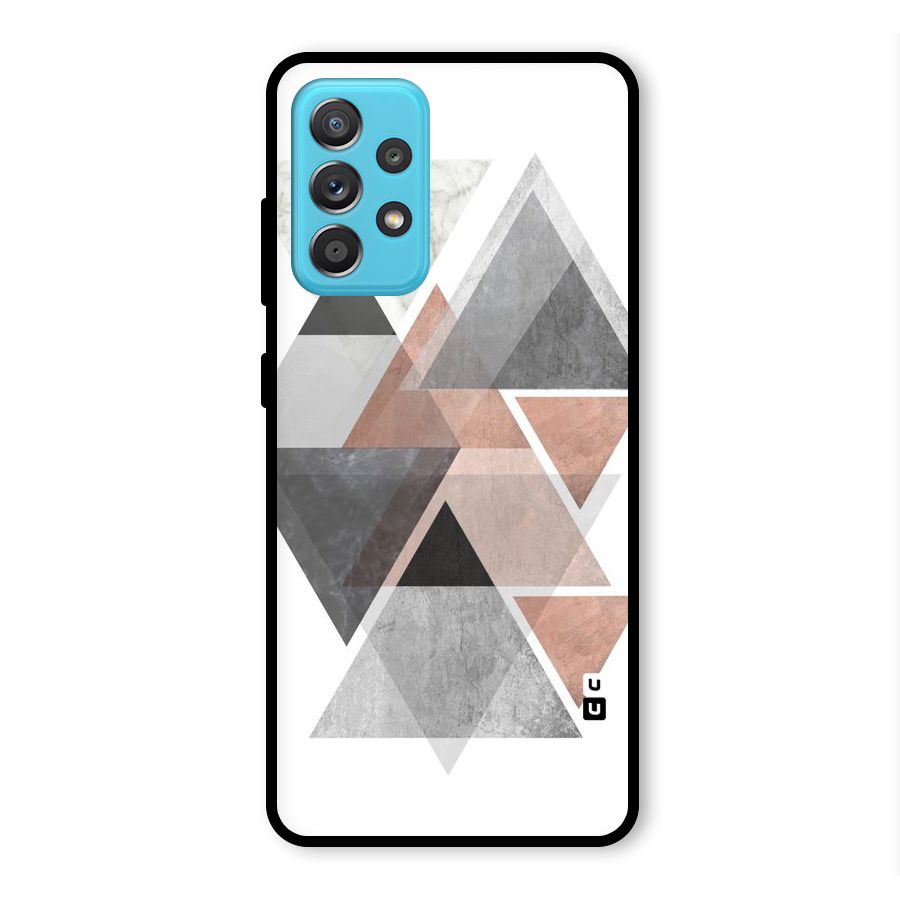 Abstract Diamond Pink Design Glass Back Case for Galaxy A52s 5G