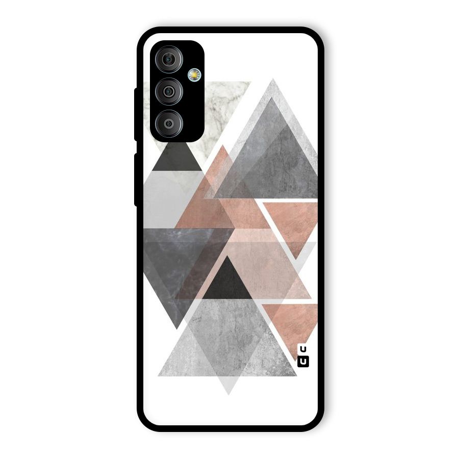 Abstract Diamond Pink Design Glass Back Case for Galaxy F23