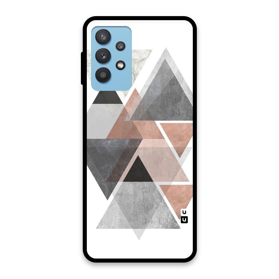 Abstract Diamond Pink Design Glass Back Case for Galaxy M32 5G