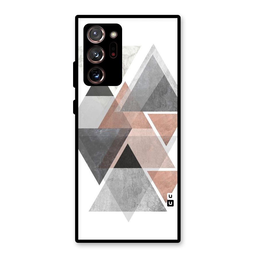 Abstract Diamond Pink Design Glass Back Case for Galaxy Note 20 Ultra