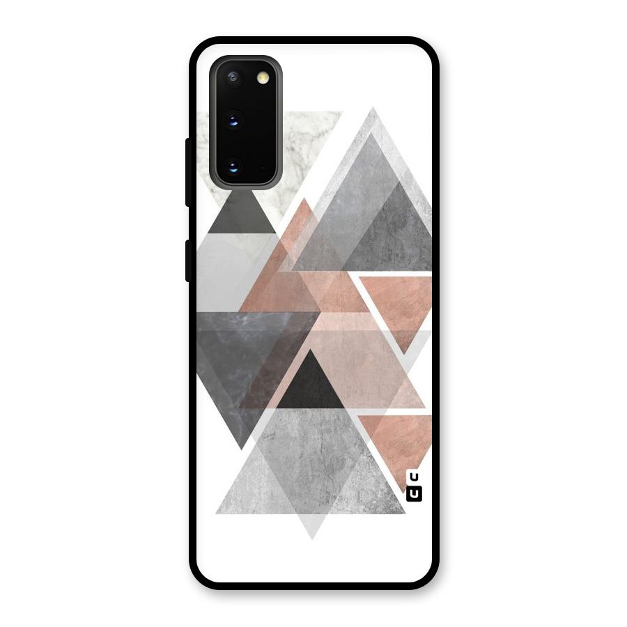 Abstract Diamond Pink Design Glass Back Case for Galaxy S20
