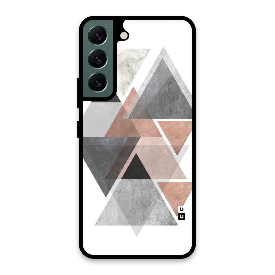 Abstract Diamond Pink Design Glass Back Case for Galaxy S22 5G