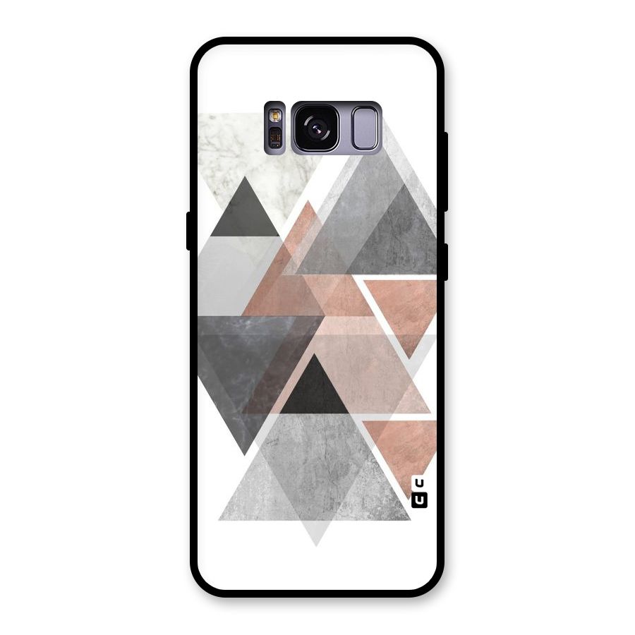 Abstract Diamond Pink Design Glass Back Case for Galaxy S8