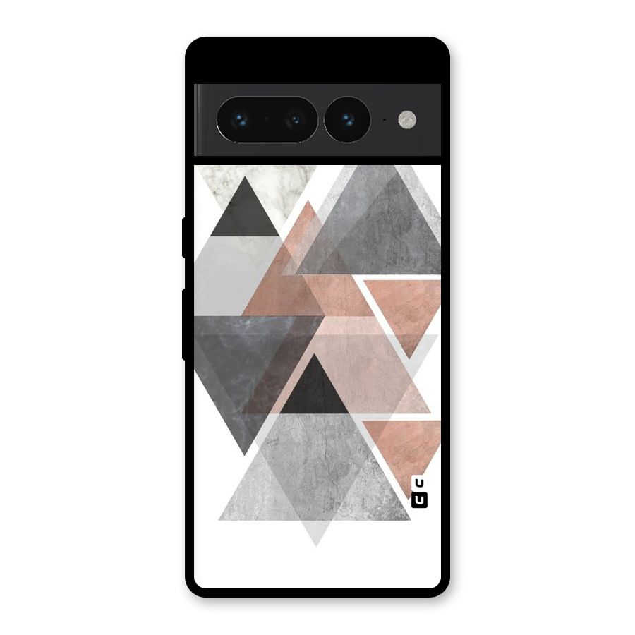 Abstract Diamond Pink Design Glass Back Case for Google Pixel 7 Pro