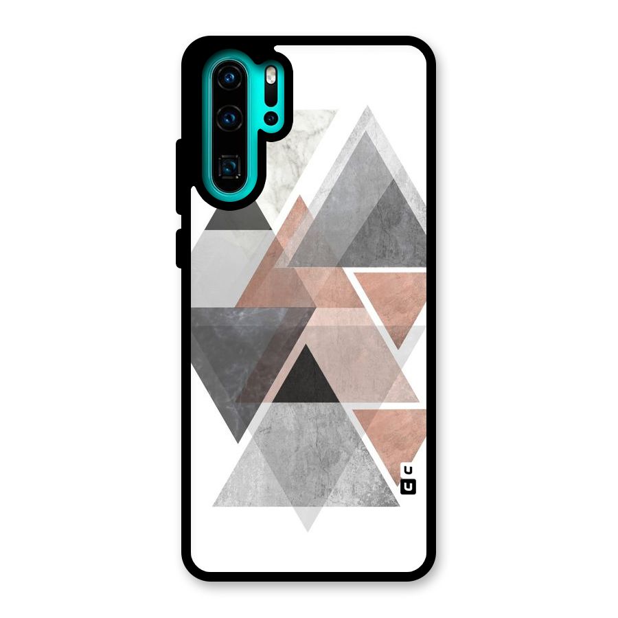 Abstract Diamond Pink Design Glass Back Case for Huawei P30 Pro