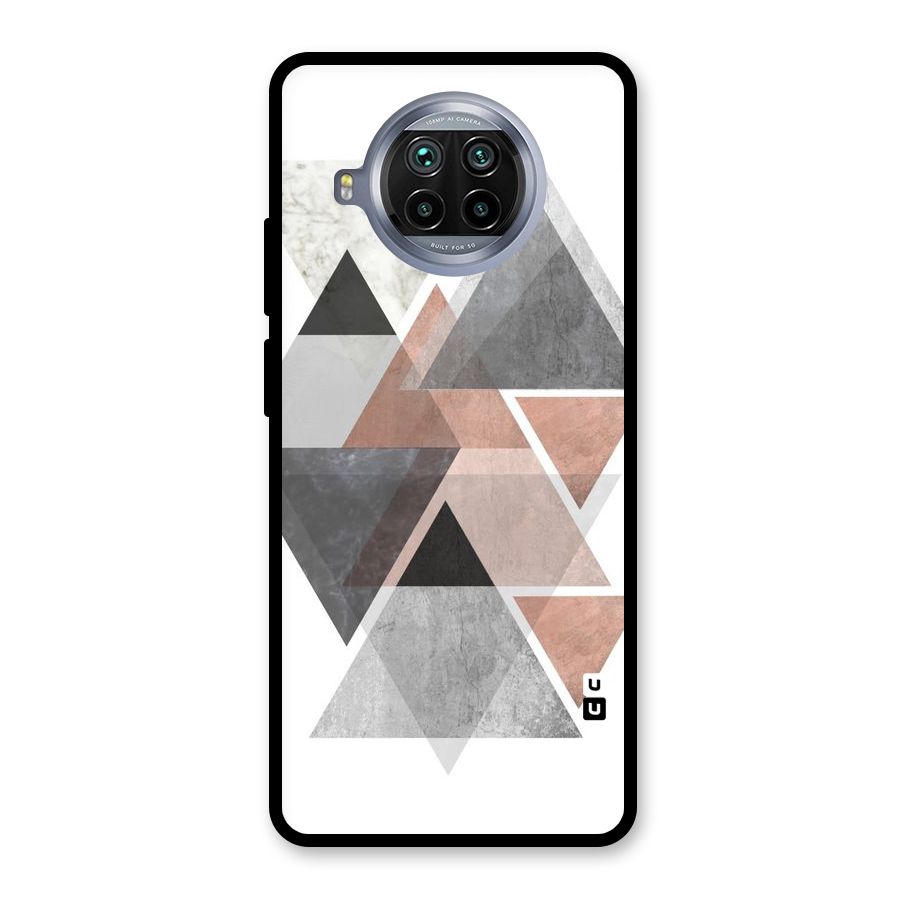 Abstract Diamond Pink Design Glass Back Case for Mi 10i