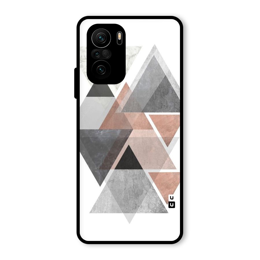 Abstract Diamond Pink Design Glass Back Case for Mi 11X Pro