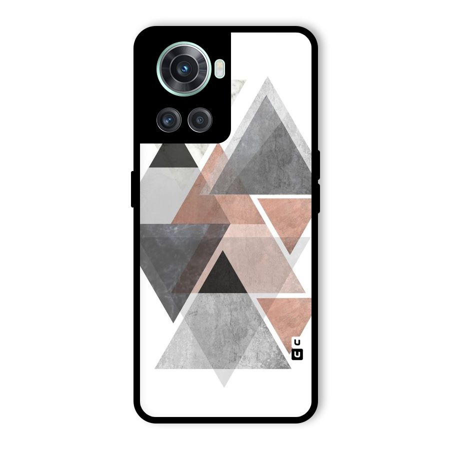 Abstract Diamond Pink Design Glass Back Case for OnePlus 10R
