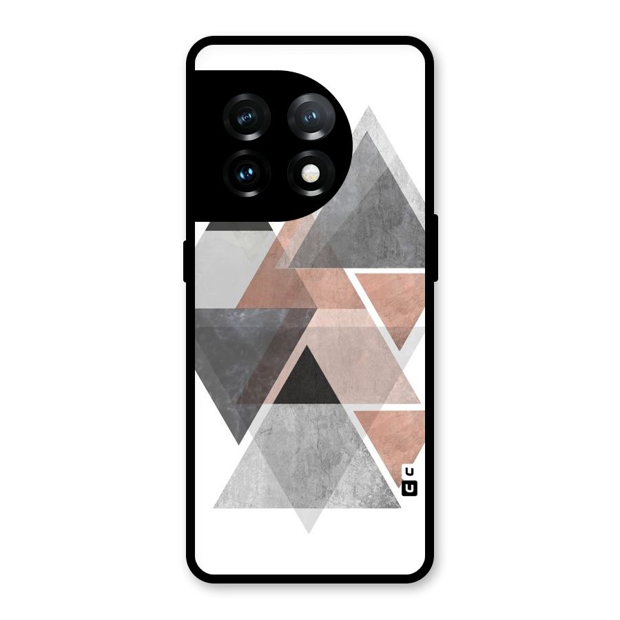 Abstract Diamond Pink Design Glass Back Case for OnePlus 11