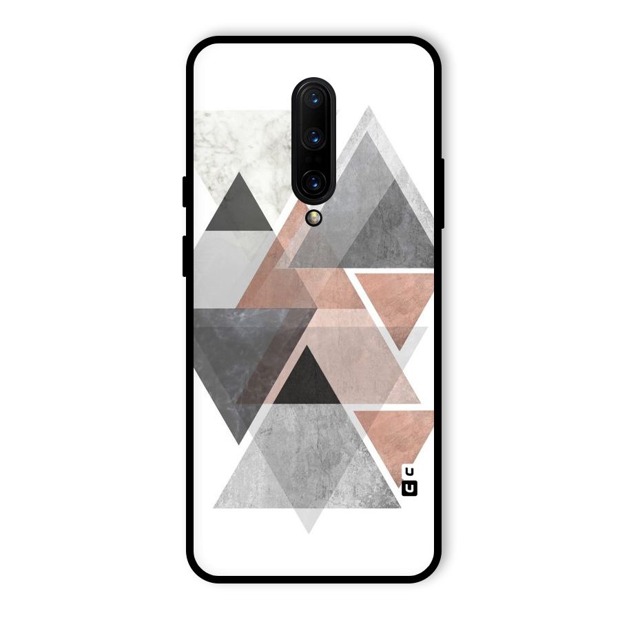 Abstract Diamond Pink Design Glass Back Case for OnePlus 7 Pro