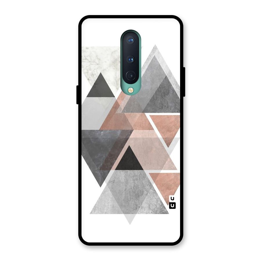 Abstract Diamond Pink Design Glass Back Case for OnePlus 8