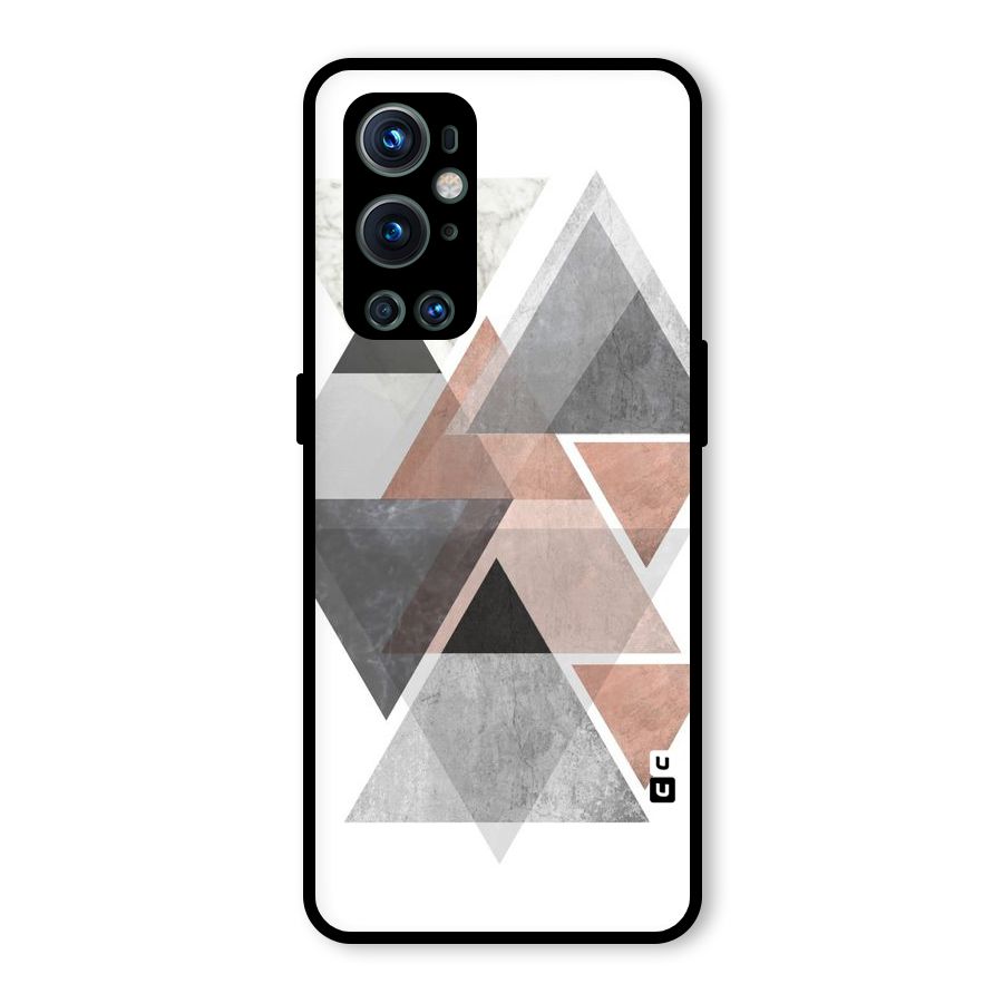 Abstract Diamond Pink Design Glass Back Case for OnePlus 9 Pro