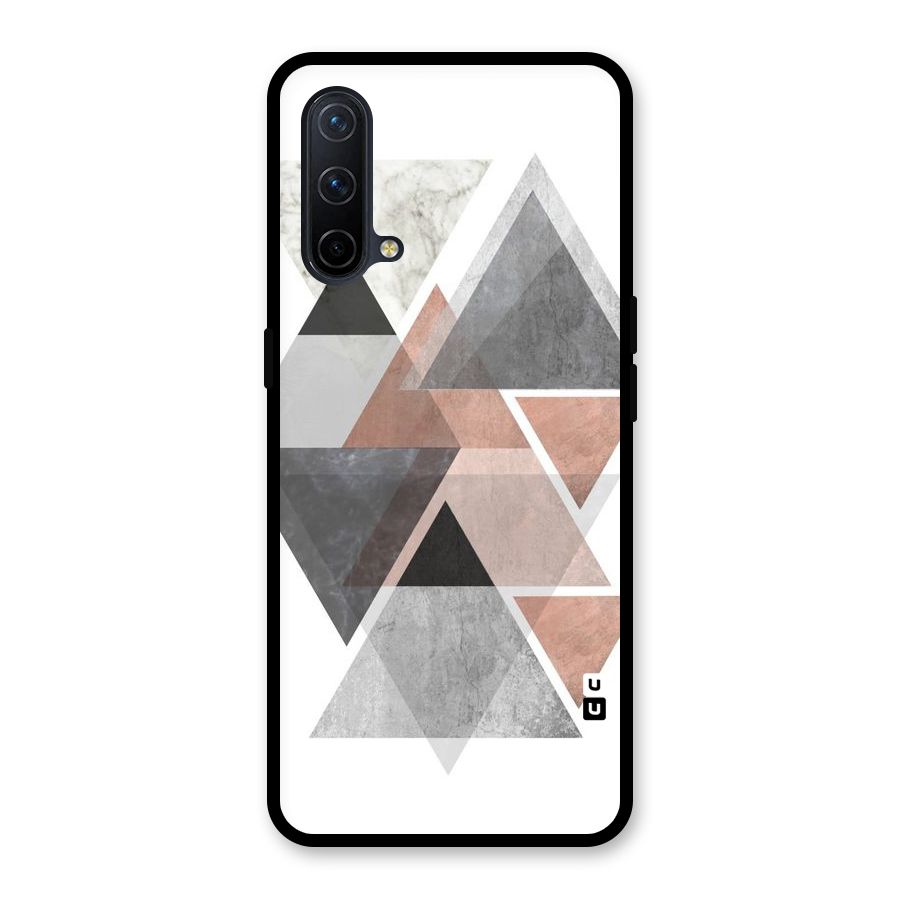 Abstract Diamond Pink Design Glass Back Case for OnePlus Nord CE 5G