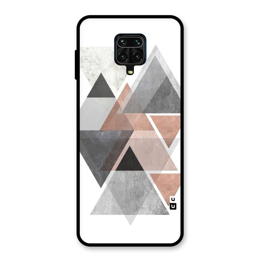 Abstract Diamond Pink Design Glass Back Case for Poco M2 Pro