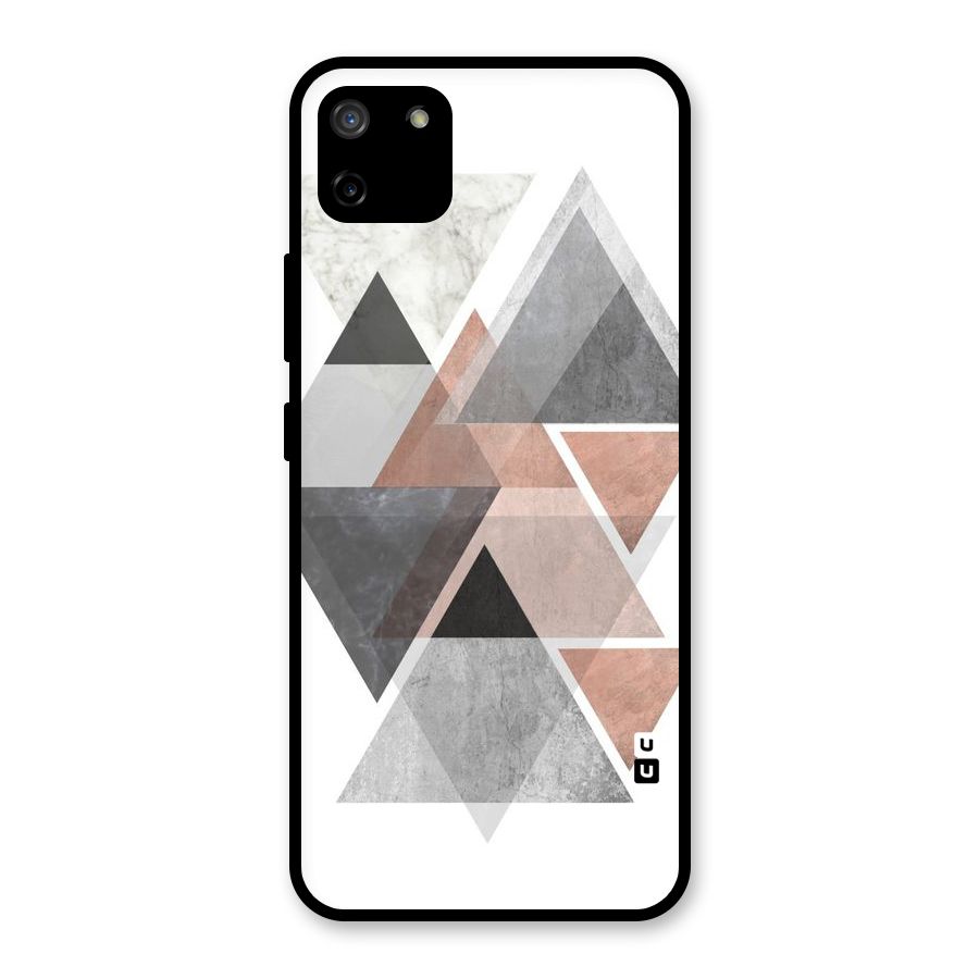 Abstract Diamond Pink Design Glass Back Case for Realme C11
