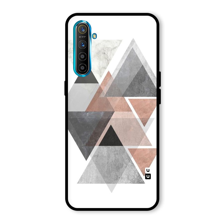 Abstract Diamond Pink Design Glass Back Case for Realme X2