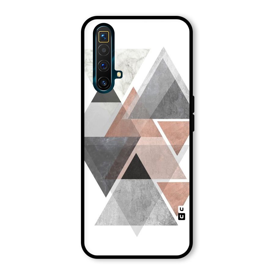 Abstract Diamond Pink Design Glass Back Case for Realme X3