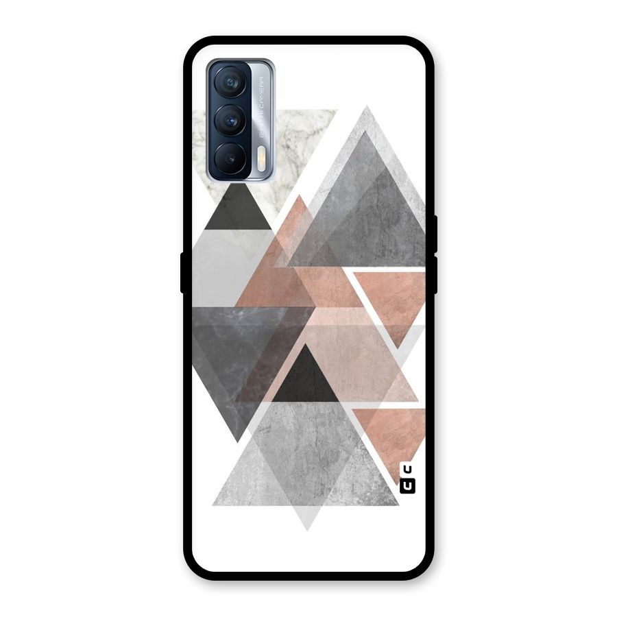 Abstract Diamond Pink Design Glass Back Case for Realme X7