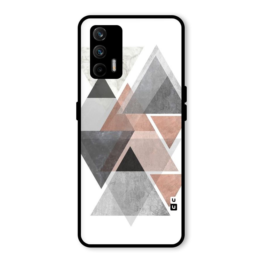 Abstract Diamond Pink Design Glass Back Case for Realme X7 Max