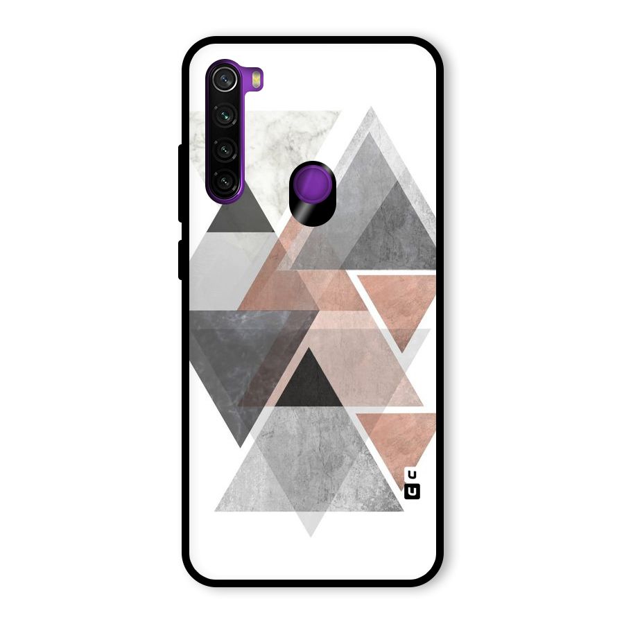 Abstract Diamond Pink Design Glass Back Case for Redmi Note 8