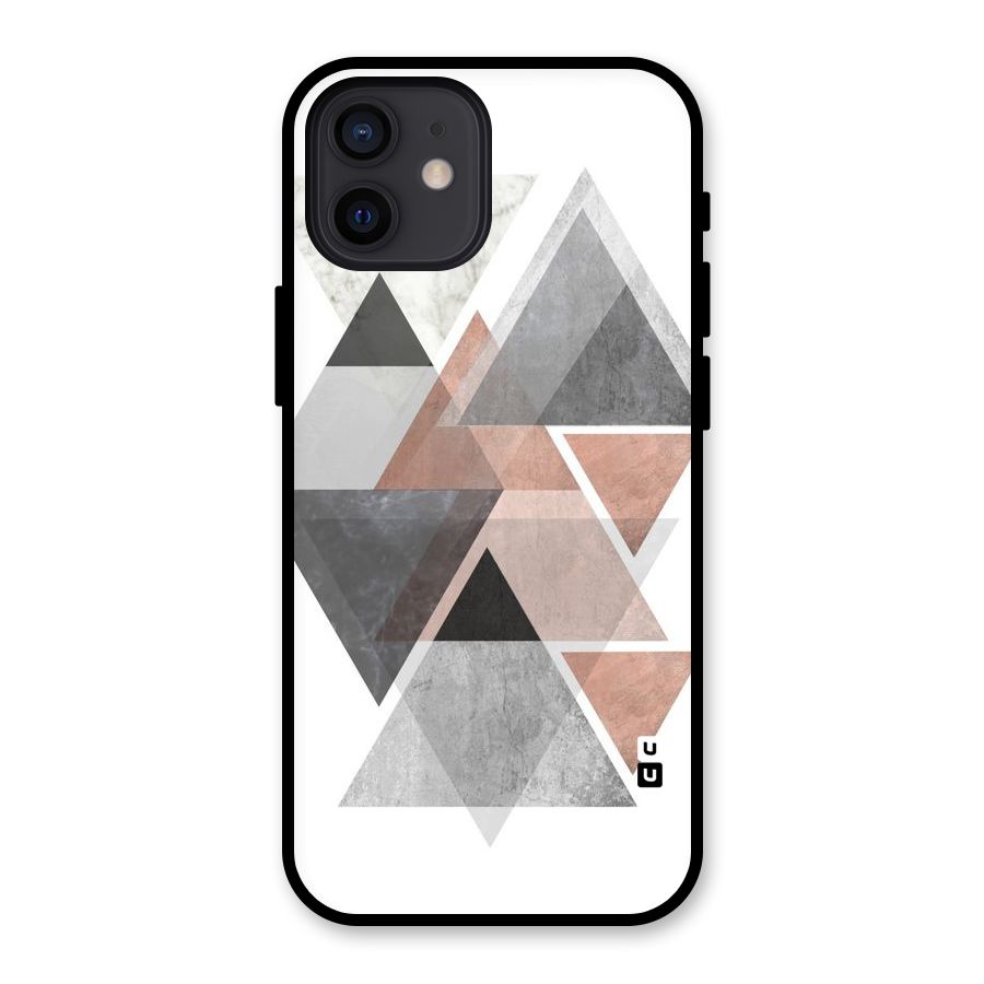 Abstract Diamond Pink Design Glass Back Case for iPhone 12