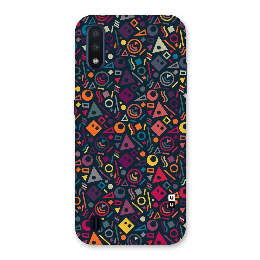 Abstract Figures Back Case for Galaxy M01
