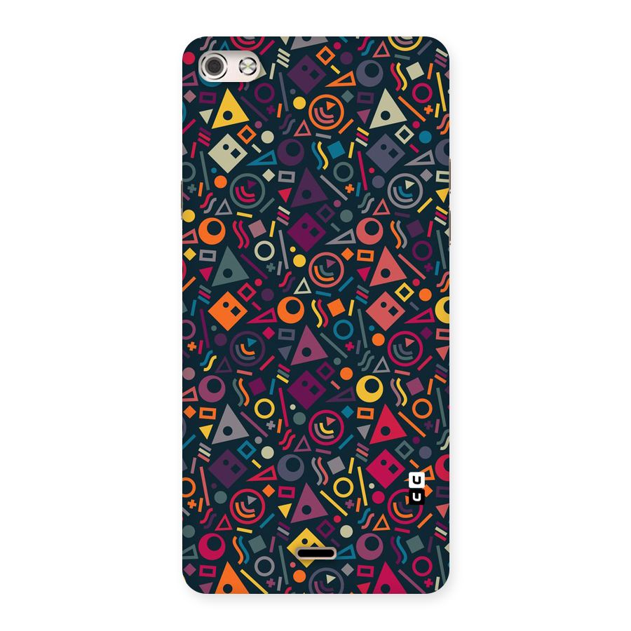 Abstract Figures Back Case for Micromax Canvas Silver 5