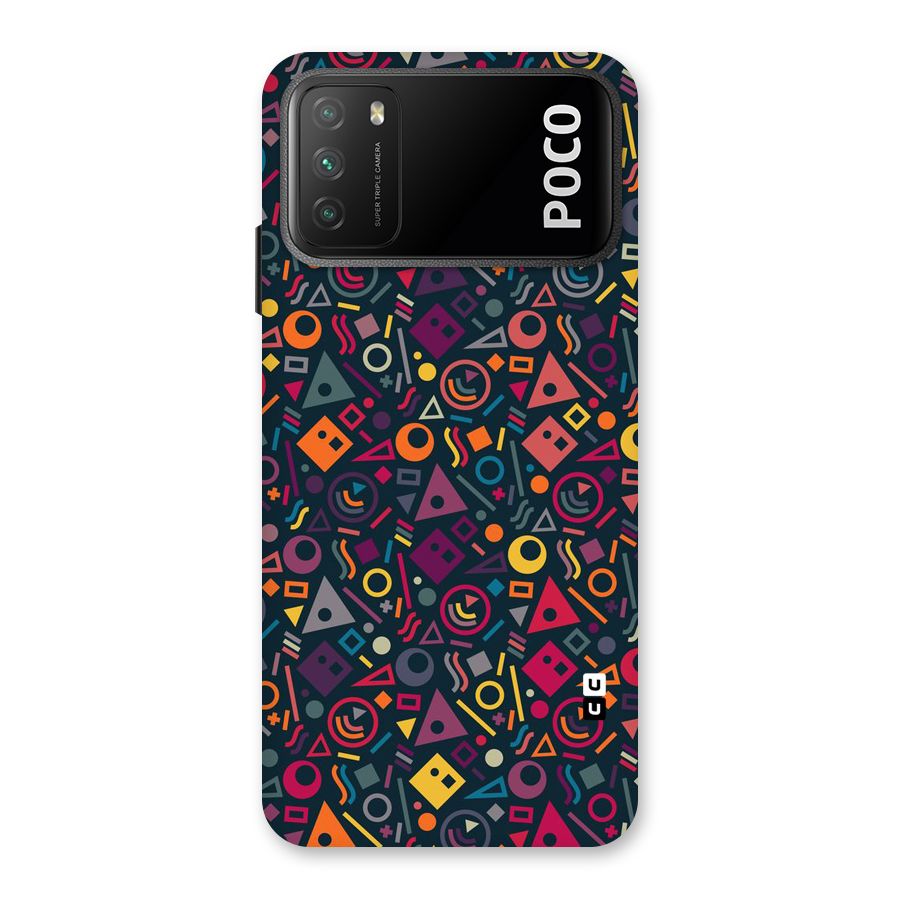 Abstract Figures Back Case for Poco M3
