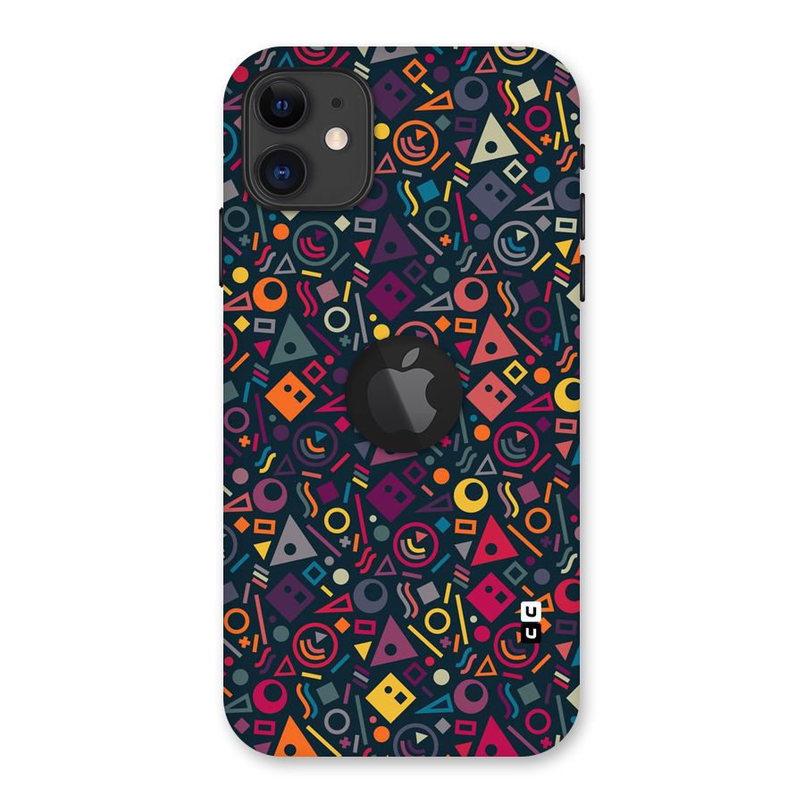 Abstract Figures Back Case for iPhone 11 Logo Cut