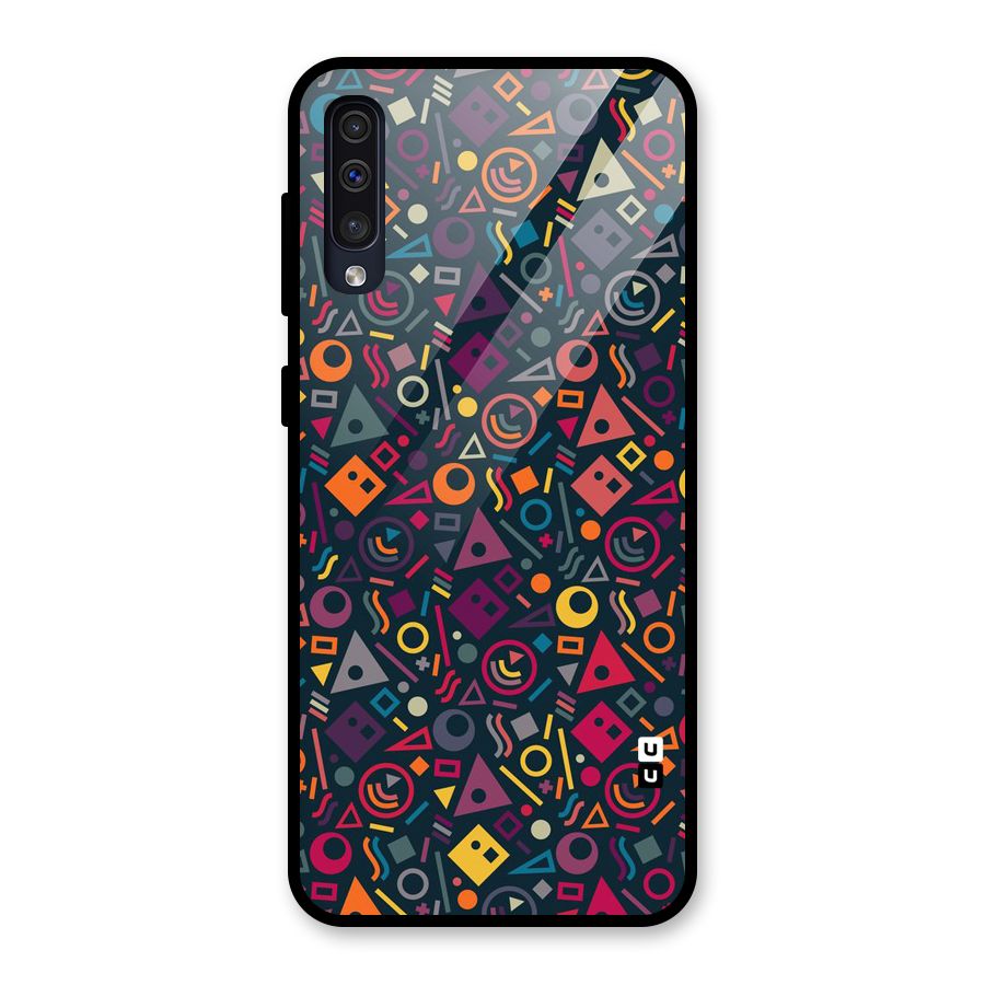 Abstract Figures Glass Back Case for Galaxy A50