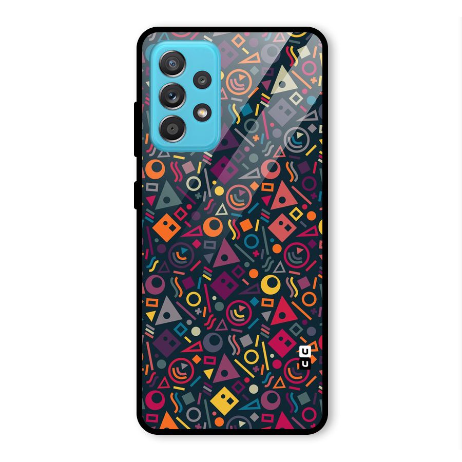 Abstract Figures Glass Back Case for Galaxy A52
