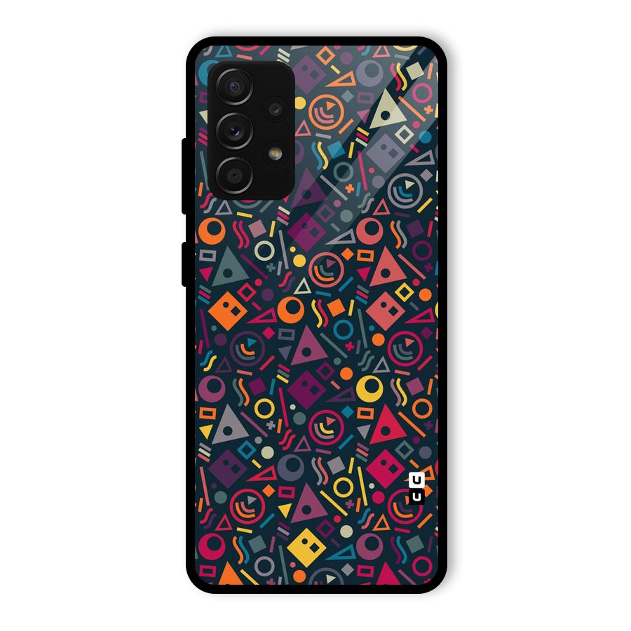 Abstract Figures Glass Back Case for Galaxy A53 5G