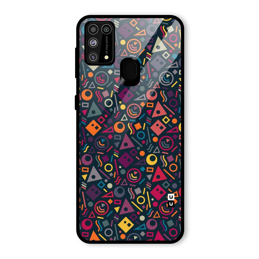 Abstract Figures Glass Back Case for Galaxy F41