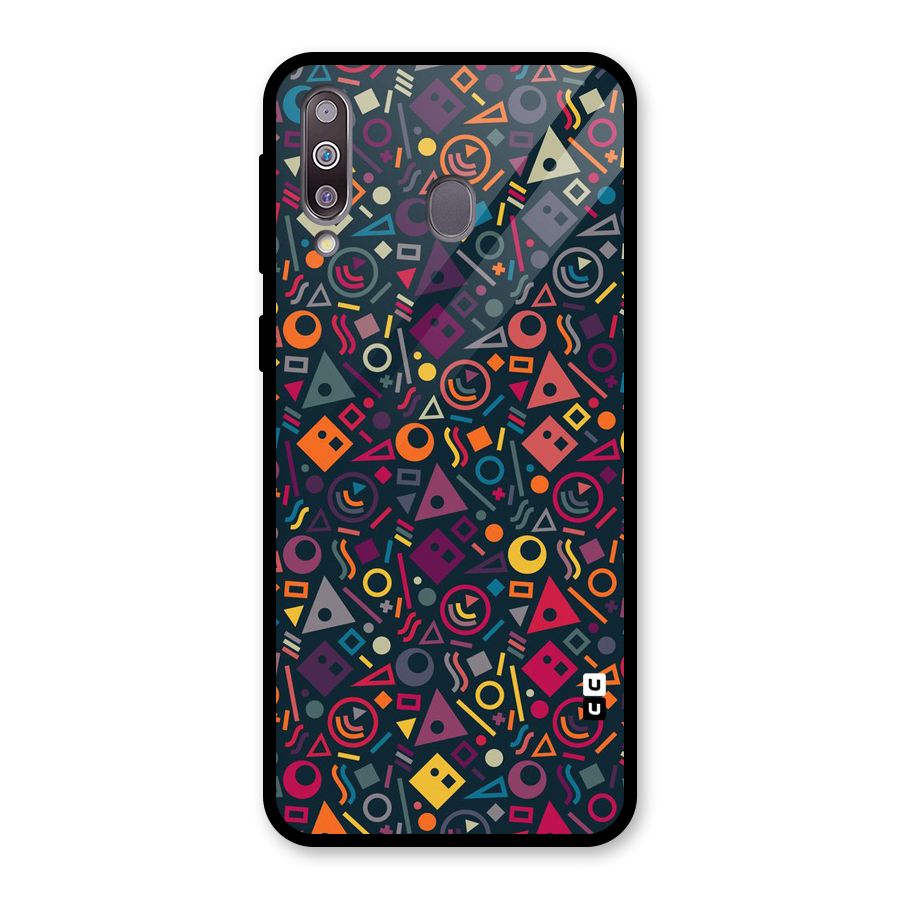 Abstract Figures Glass Back Case for Galaxy M30