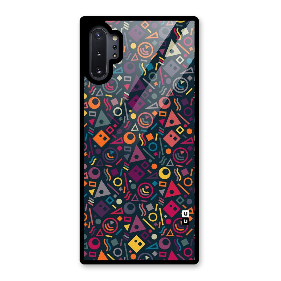 Abstract Figures Glass Back Case for Galaxy Note 10 Plus